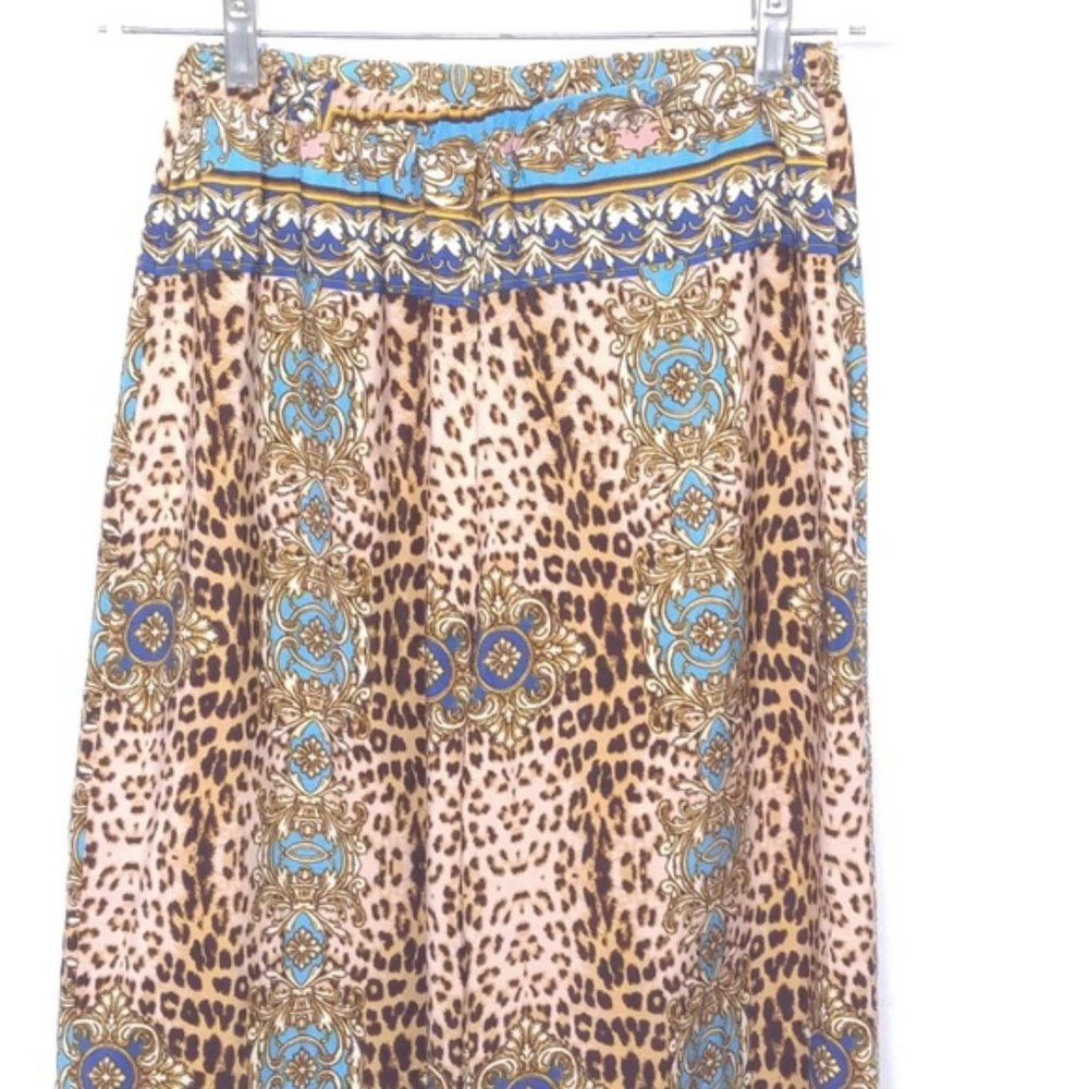 hello miss Palazzo Pants Cheetah Bandana Sz M - Picture 2 of 7